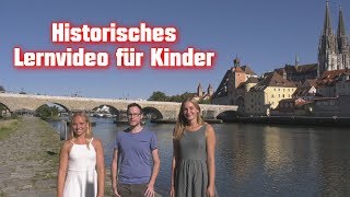 Historisches LERNVIDEO für KINDER  Die steinerne Brücke in Regensburg l FlossenTV 20 [upl. by Macilroy]