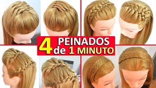 4 Peinados Casuales para Cabello Largo con Trenzas Diademas Faciles y Rapidos [upl. by Eener555]