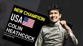 Colin HEATHCOCK The Youngest Sabre Champion Ever [upl. by Wilmer]