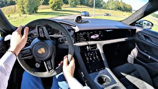 2022 Porsche Taycan  GTS EV 517hp   POV Test Drive  part 2 [upl. by Ahsemit297]