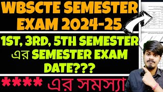 WBSCTE Semester EXAM Date 2024 WBSCTE Semester Exam Possible Routine 2024 WBSCTE Polytechnic 2024 [upl. by Notsgnal]