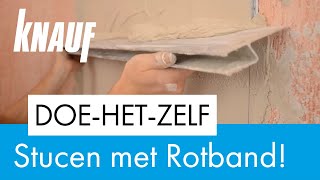 ZELF STUCEN MET KNAUF ROTBAND  Knauf DoeHetZelf [upl. by Noiroc898]