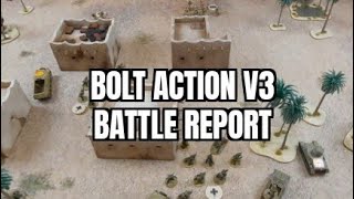 Warlord Games Bolt Action 3rd edition battle report Afrika Korps vs Desert Rats [upl. by Eentroc]