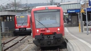 Kirchheim Teck  SBahn Stuttgart mit ET 430  RegioShuttle Teckbahn [upl. by Quillan]