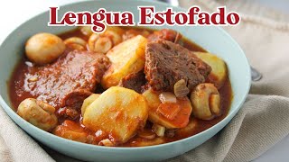 Lengua Estofado  Ox Tongue in Tomato Sauce [upl. by Cath810]