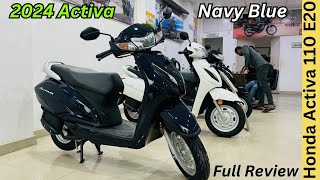 New Honda Activa Deluxe Bs6 Navy Blue Colour Full Review ♥️ Better Than TVS Jupiter [upl. by Secnirp290]