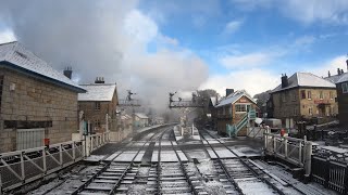 Brake Van Ride to Goathland in the snow behind LNER P3 No 2392 on the North Yorkshire Moors Railway [upl. by Hake986]