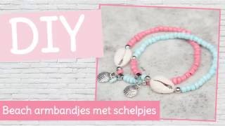 DIY sieraden maken met Kralenhoekje  Beach armbandjes met schelpjes [upl. by Kati]