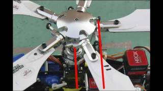 Floating five blade rotor head for 450 HeliIt does not need Vbar2 [upl. by Annodam]