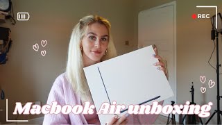 APPLE MACBOOK UNBOXING  why I bought a MacBook  asmr  unboxing video  new M3 MacBook Air 13 [upl. by Yruam110]