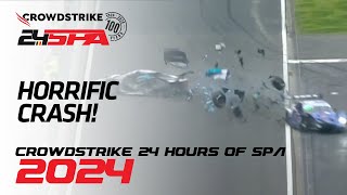 HUGE Crash at Spa DRIVERS OKAY  Every Angle  Crowdstrike 24 Hours of Spa 2024 [upl. by Stoeber120]