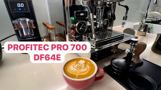 Making a Cappuccino with the Profitec Pro 700 Quick Valve amp DF64E [upl. by Eednahs746]