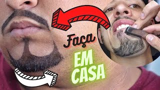 Aprenda Fazer A PRÓPRIA Barba Desenhada  CAVANHAQUE  E a Forma Correta De Segurar a Navalha ✅ [upl. by Gussman571]