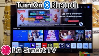 LG Smart TV How to Turn On Bluetooth [upl. by Nekciv]