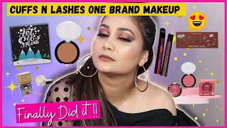 Finally CUFFS N LASHES One Brand Makeup Tutorial  Nidhi Katiyar [upl. by Natloz242]