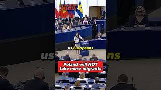 Polish lady SLAM DUNK at EU Migration Pact Debate  Poland is truly Europes LAST HOPE [upl. by Nnylyoj]