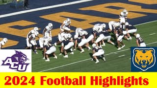 Abilene Christian vs Northern Colorado Football Game Highlights 9 14 2024 [upl. by Alyehc]