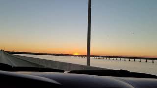 Sunset crossing Escambia Bay Bridge [upl. by Erreipnaej168]