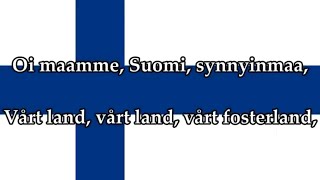 Svensk text  Maamme Vårt land  Finlands Nationalsång [upl. by Roda414]