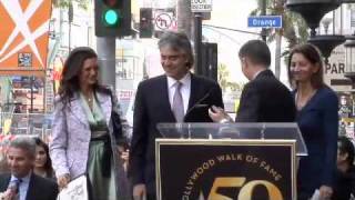 Andrea Bocelli Hollywood Walk of Fame Star Ceremony [upl. by Finbur]