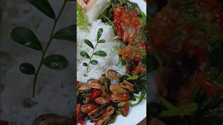 NASI ANGET KERANG BAKAR CABE BAWANG TAHU BAKAR SAMBEL BAWANG BAYAM REBUS❤️ dapurpalupishortsviral [upl. by Sukul]