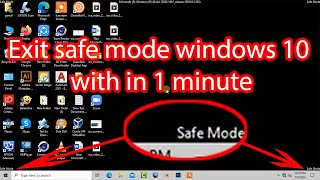 How to exit safe mode windows 10 [upl. by Wei]