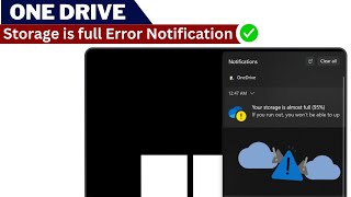 One Drive Storage is Almost Full Error Notification FIXED [upl. by Kirit164]