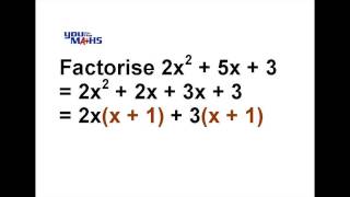 Factorising Quadratic Expressions 3 [upl. by Ateuqahs]