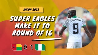 🇬🇼 GUINEABISSAU 0  1 NIGERIA 🇳🇬  Super Eagles narrowly beat Djurtus to secure a Round of 16 spot [upl. by Allez]