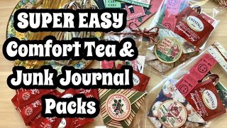 Tea and Junk Journal Packs  Easy to Make Christmas Craft Item  Easy Journal Pocket Idea [upl. by Eddana]