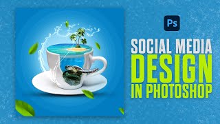 Social Media Banner Design in Photoshop  Graphic Design Tutorial [upl. by Inaj956]