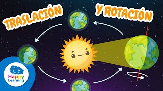 LA TIERRA Y SUS MOVIMIENTOS  ROTACIÓN Y TRASLACIÓN  Happy Learning 🌏 🔁🌍 [upl. by Armando]