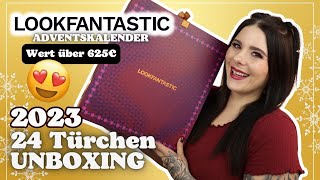 LOOKFANTASTIC ✨ Adventskalender 2023  über 625€ Wert  25 Türchen UNBOXING [upl. by Lore]