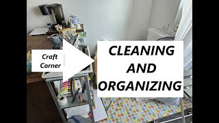 CLEANING and ORGANIZING a craft corner [upl. by Nyleuqcaj]