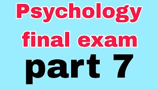 🔴Psychology Final Exam With Explanation [upl. by Wallache]