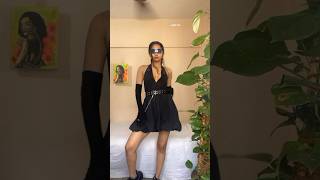 Styling a black thrifted dress fashion thrifting outfitideas [upl. by Hurty]