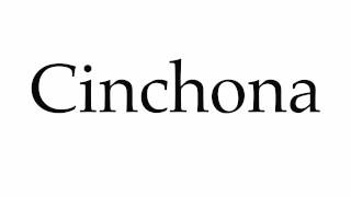 How to Pronounce Cinchona [upl. by Martina616]