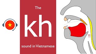 🇻🇳 Vietnamese  kh sound Learn sound system in Vietnamese Vietsound [upl. by Fachanan599]