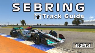 iRacing Mercedes W13 F1 Track Guide Sebring [upl. by Topping785]