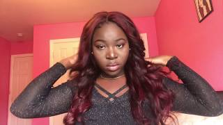 HOW TO From Black to Red Magenta hair  Details included NO BLEACHING [upl. by Uhile]