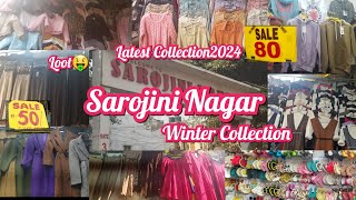 Sarojini Nagar Market Delhi  Latest Winter Collection 2024 Cheapest Price😱🛍💫🤑🥶 [upl. by Hescock]