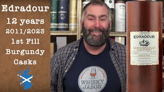 Edradour 12 years old 20112023 1st Fill Burgundy Cask Single Malt Scotch Review by WhiskyJason [upl. by Eintroc]