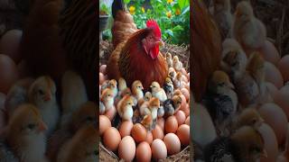 A Hen Try Hatching 20 Eggs in Soil Nest  Chickens Hatching From Eggs shortvideo [upl. by Tiga]