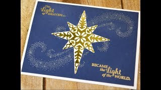 Light of Heaven Christmas Cards to Make at Home  heat embossed Christmas cards [upl. by Rednave]