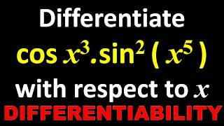 4 Find Derivative of cos x3  sin2  x5  wrt x by Product Rule [upl. by Ecirual700]