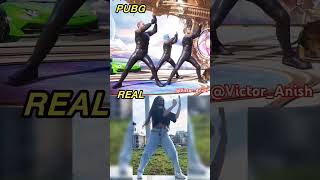 PUBG Vs Real life Dance ❤️🤗🥀 Wlcm to BGMI Dance video  trending funny shorts pubg dance [upl. by Lira]