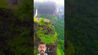 Natural beauty fulltravel waterfall explore nature love sahyadri drone tamhinighat monsoon [upl. by Nonnek]