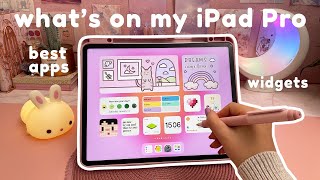 whats on my iPad Pro 2022 🍎 best iPad apps  widgets  productivity apps note taking amp more ✨ [upl. by Yeleen]