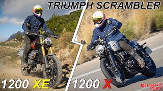 TRIUMPH SCRAMBLER 1200 X amp XE  Welche passt zu Dir [upl. by Katy]