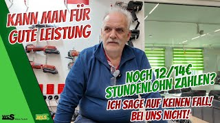 Kann man für gute Leistung noch 12€14€ Stundenlohn zahlen Ich sage auf keinen Fall  WCS Goch [upl. by Alaj738]